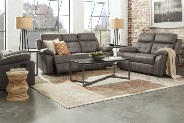 Hanton Heights Slate 5 Pc Living Room with Reclining Sofa