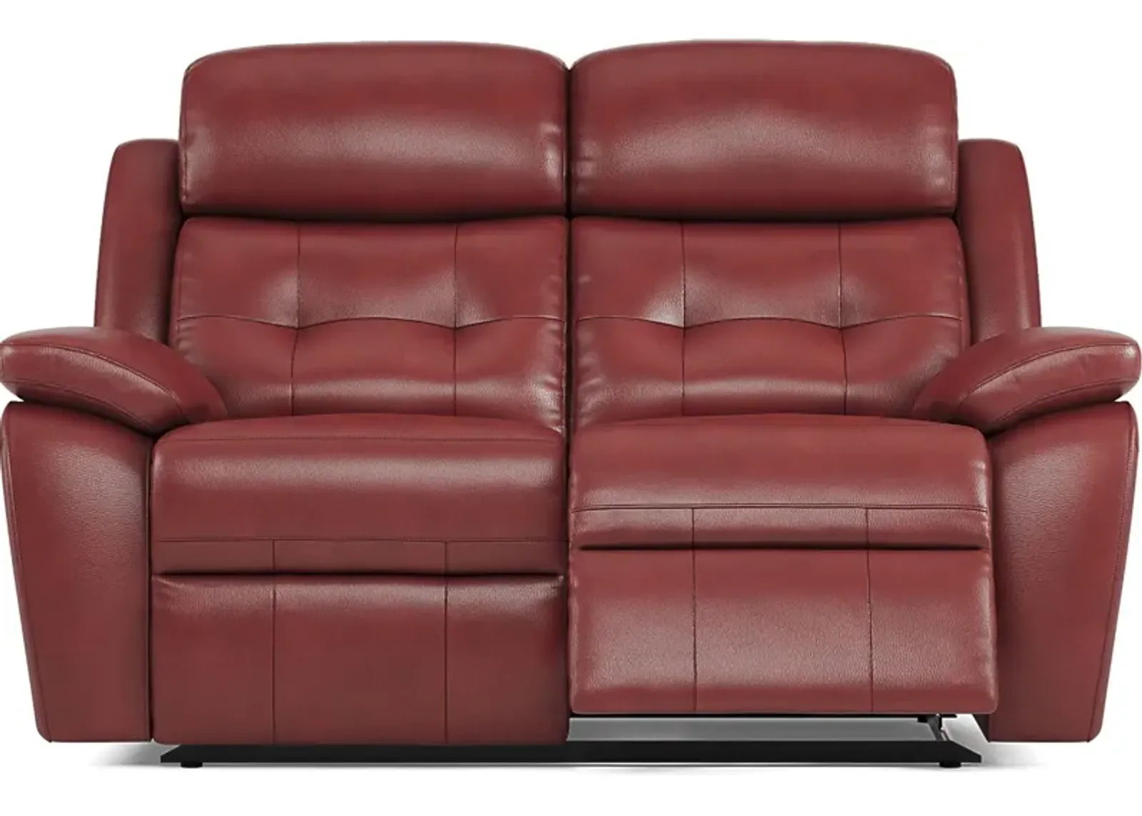 Antonin Red Leather Reclining Loveseat