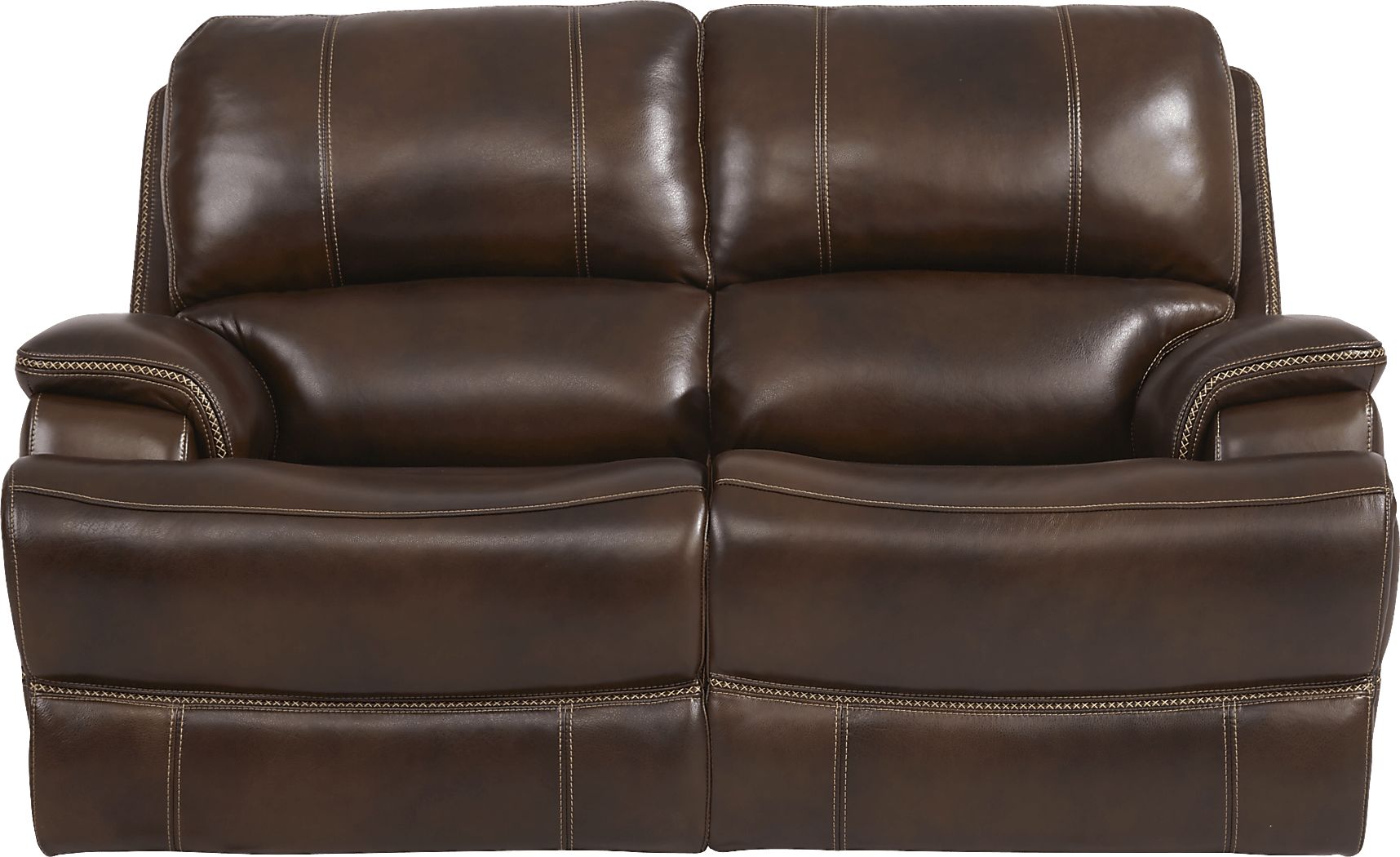 Colorado River Brown Leather Loveseat