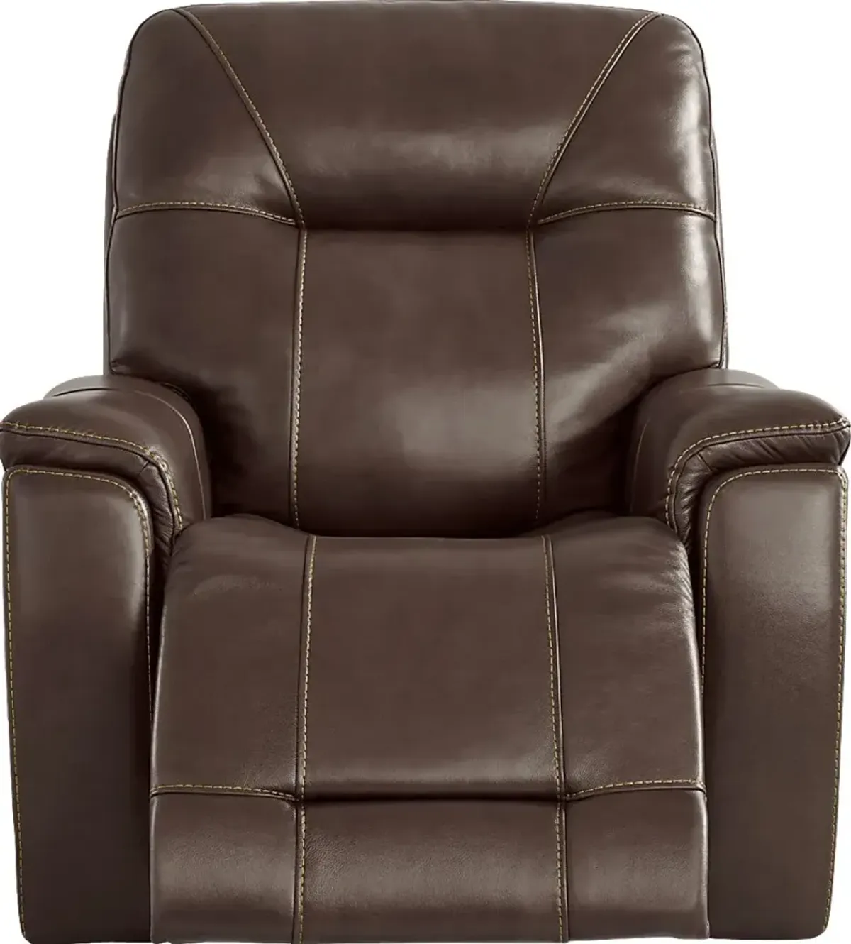 Matthews Cove Brown Leather Triple Power Recliner