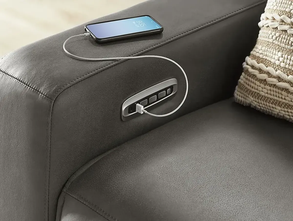 Charcoal 5 Pc Dual Power Reclining ModularTwo