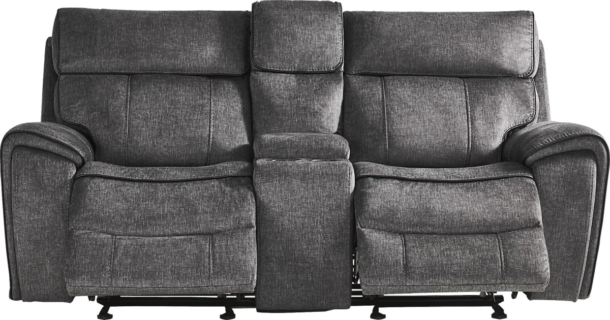 Bradshaw Place Dark Gray 5 Pc Living Room with Dual Power Reclining Sofa