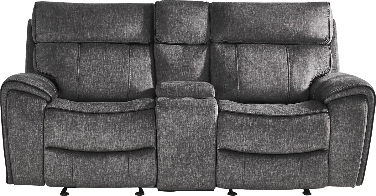 Bradshaw Place Dark Gray 5 Pc Living Room with Dual Power Reclining Sofa