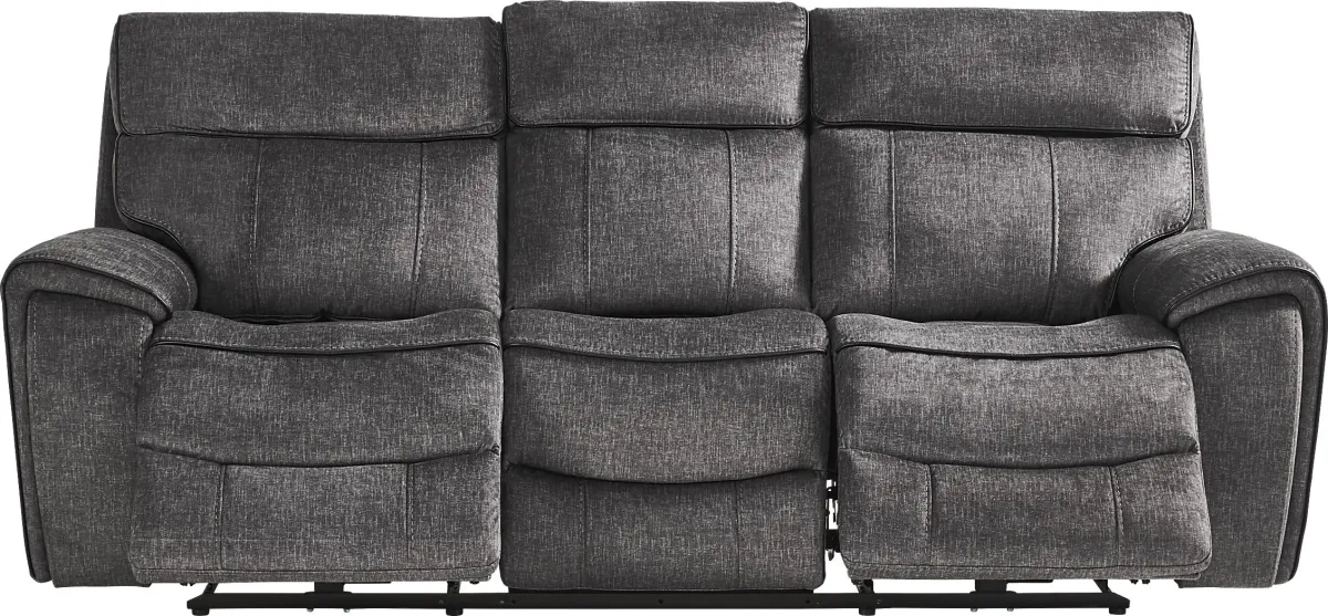 Bradshaw Place Dark Gray 5 Pc Living Room with Dual Power Reclining Sofa