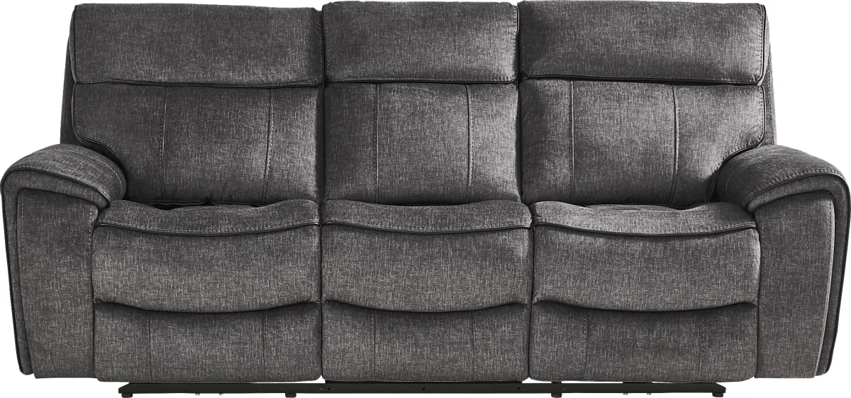 Bradshaw Place Dark Gray 5 Pc Living Room with Dual Power Reclining Sofa