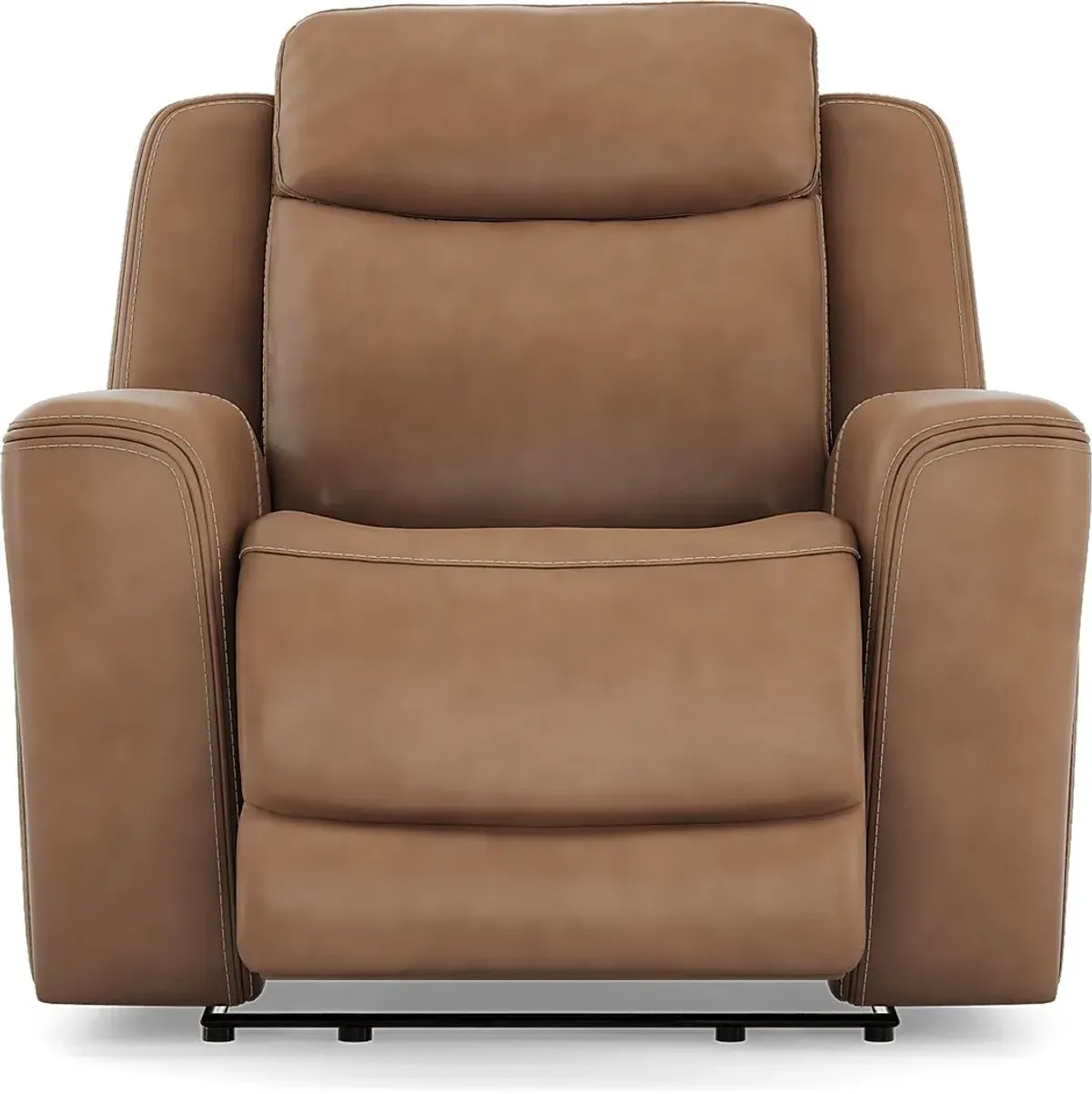 Davidson Caramel Leather Dual Power Recliner