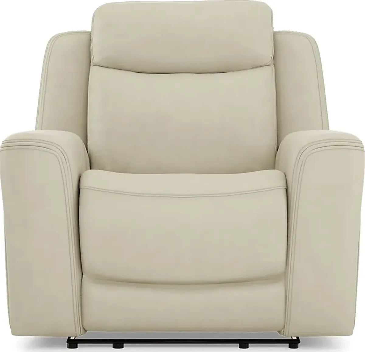 Davidson Platinum Leather Dual Power Recliner