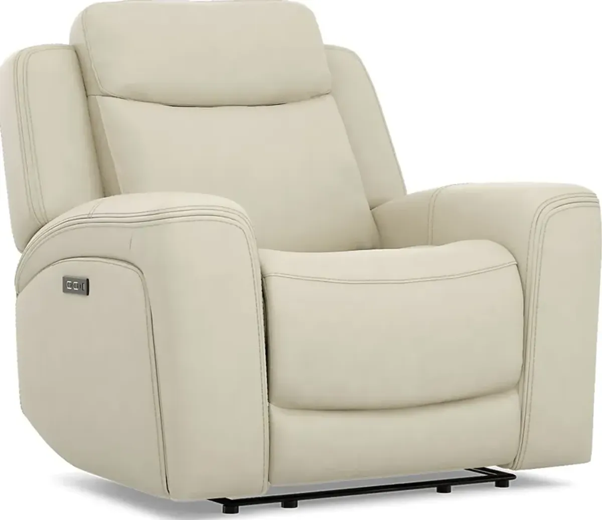 Davidson Platinum Leather Dual Power Recliner