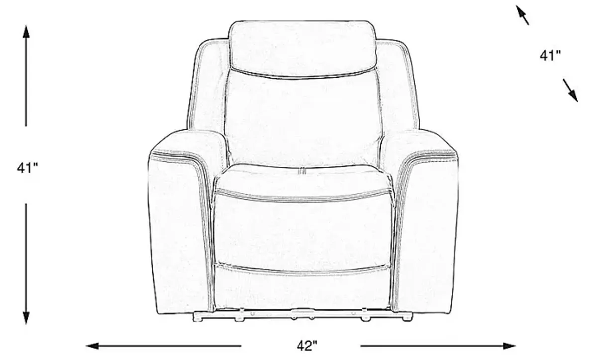 Davidson Platinum Leather Dual Power Recliner