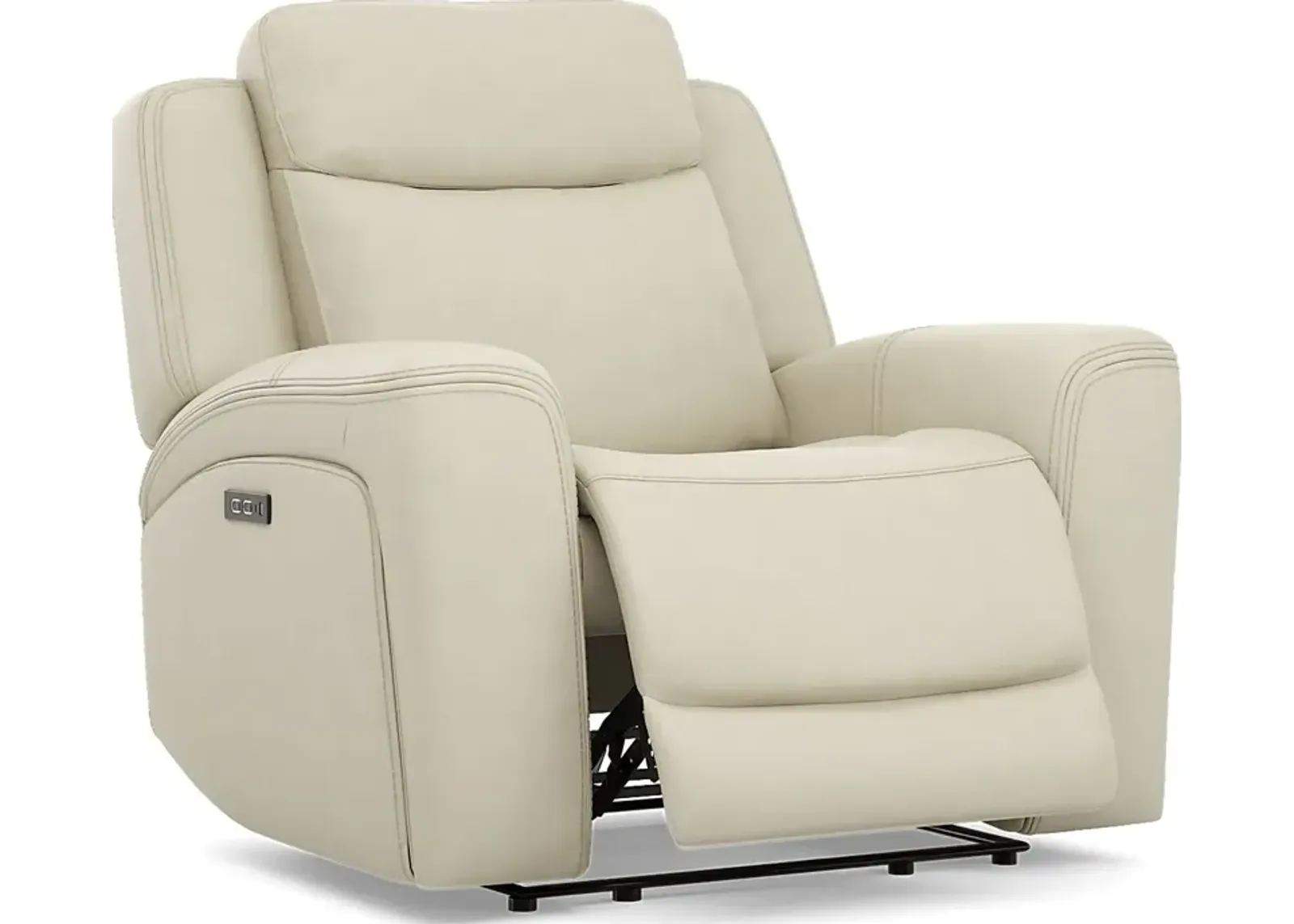 Davidson Platinum Leather Dual Power Recliner