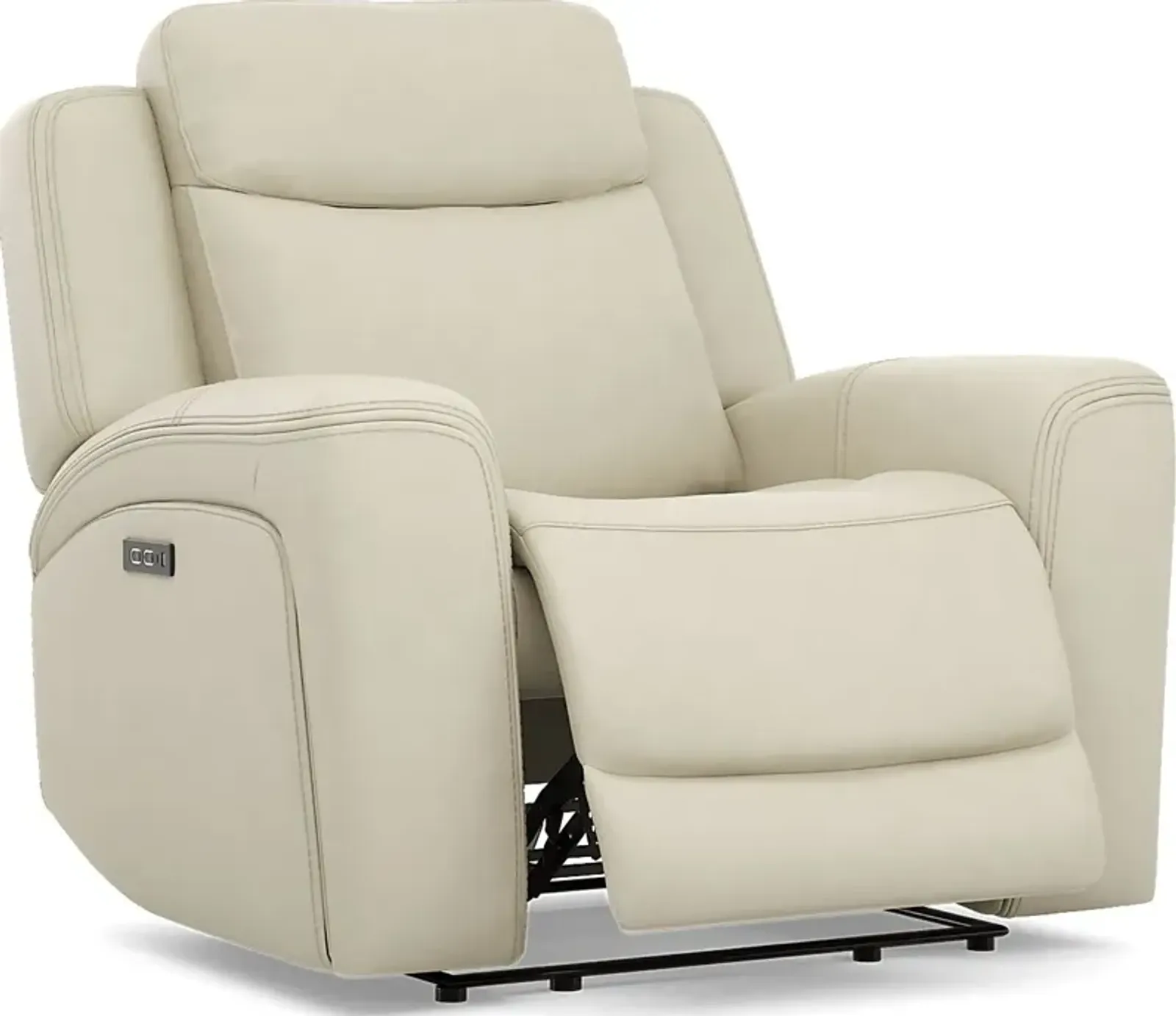 Davidson Platinum Leather Dual Power Recliner