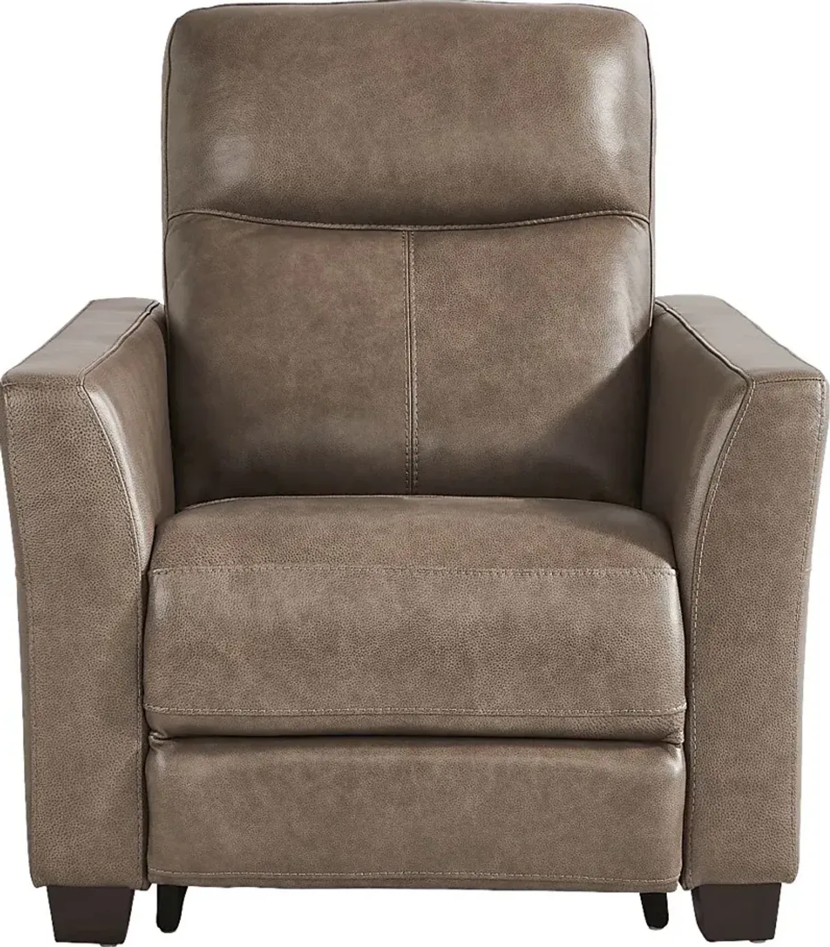 Maestro Mushroom Leather Dual Power Recliner