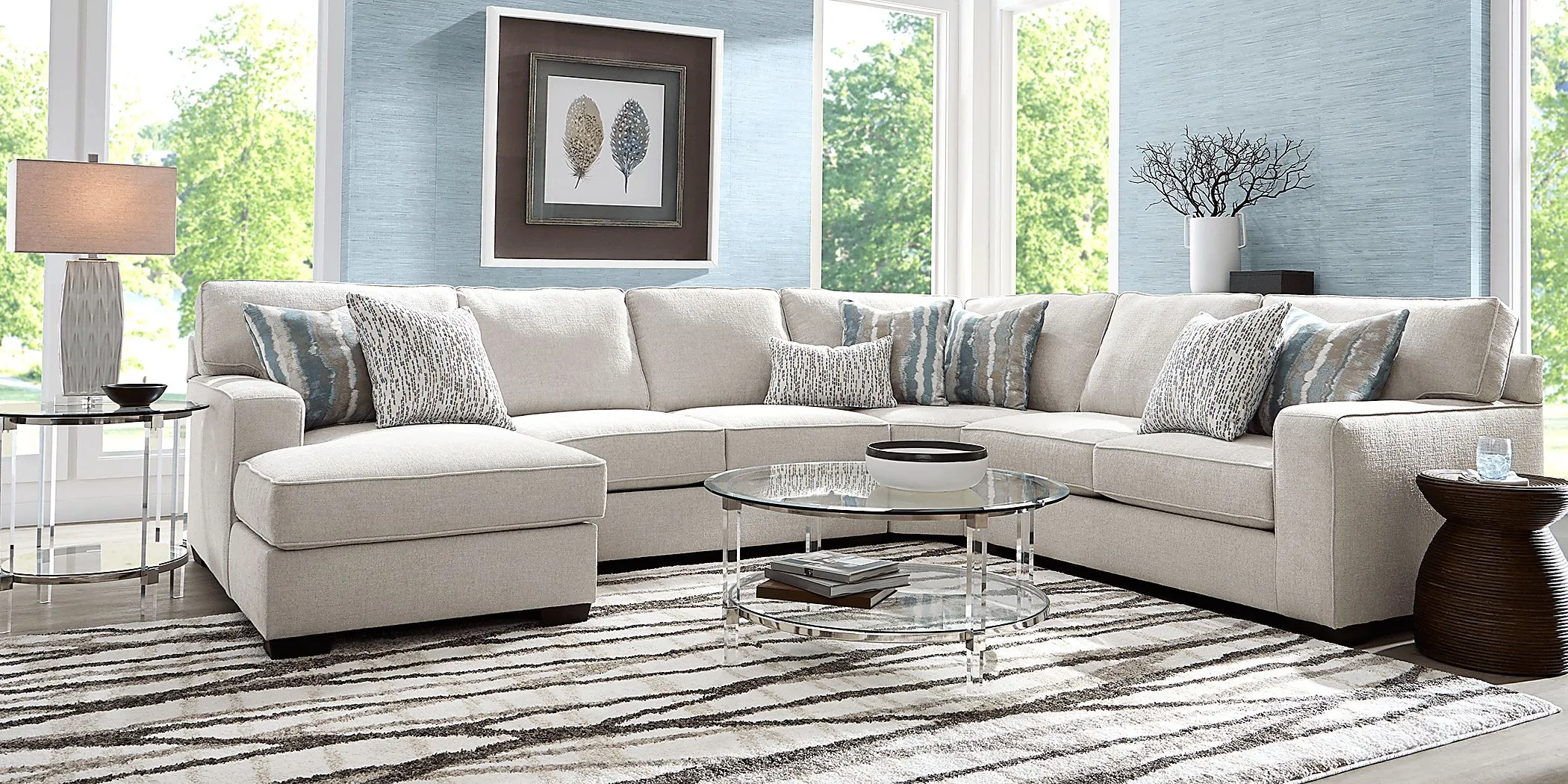 Cynthia Dove 7 Pc Sectional Living Room