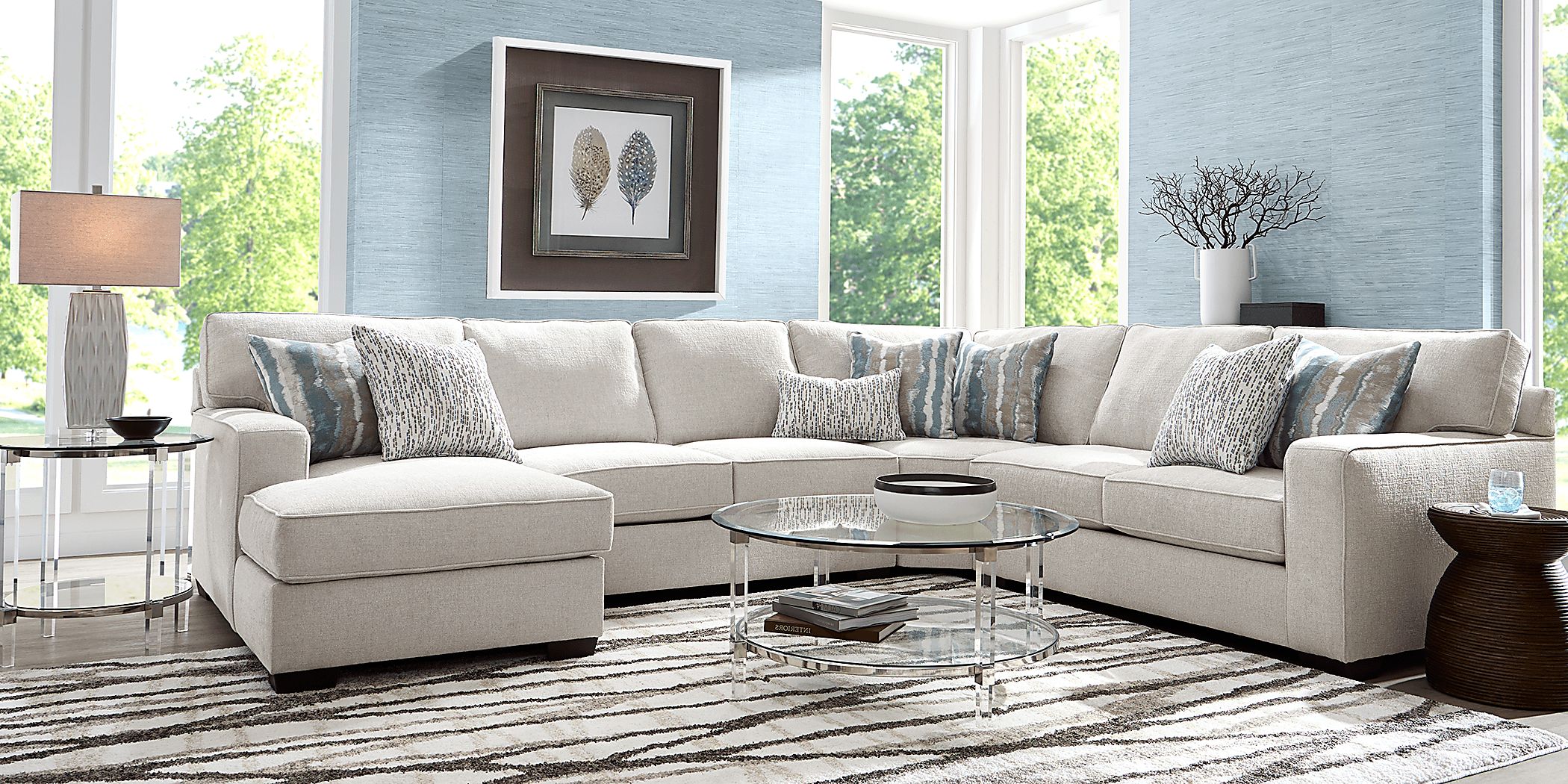 Cynthia Dove 7 Pc Sectional Living Room