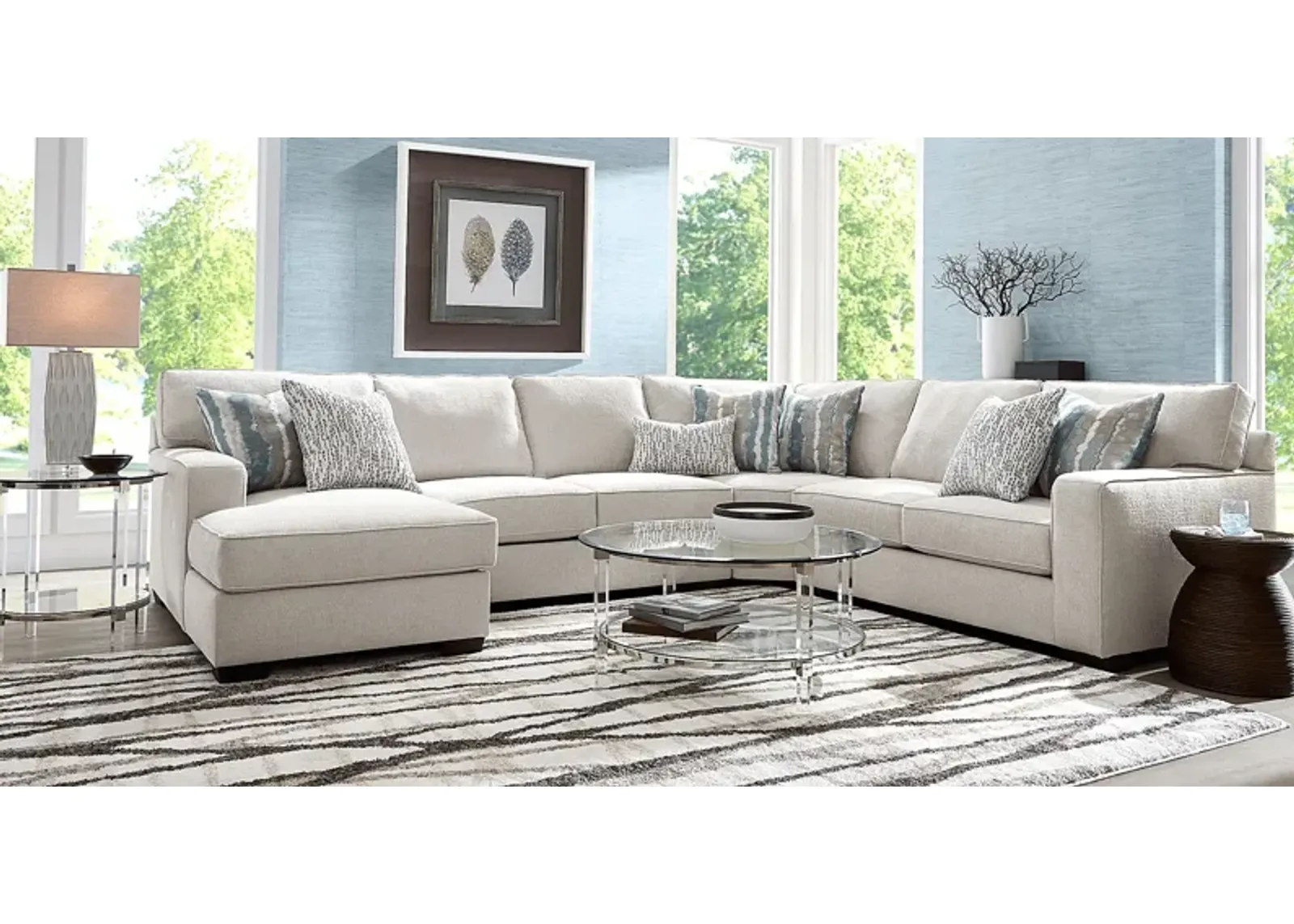 Cynthia Dove 7 Pc Sectional Living Room