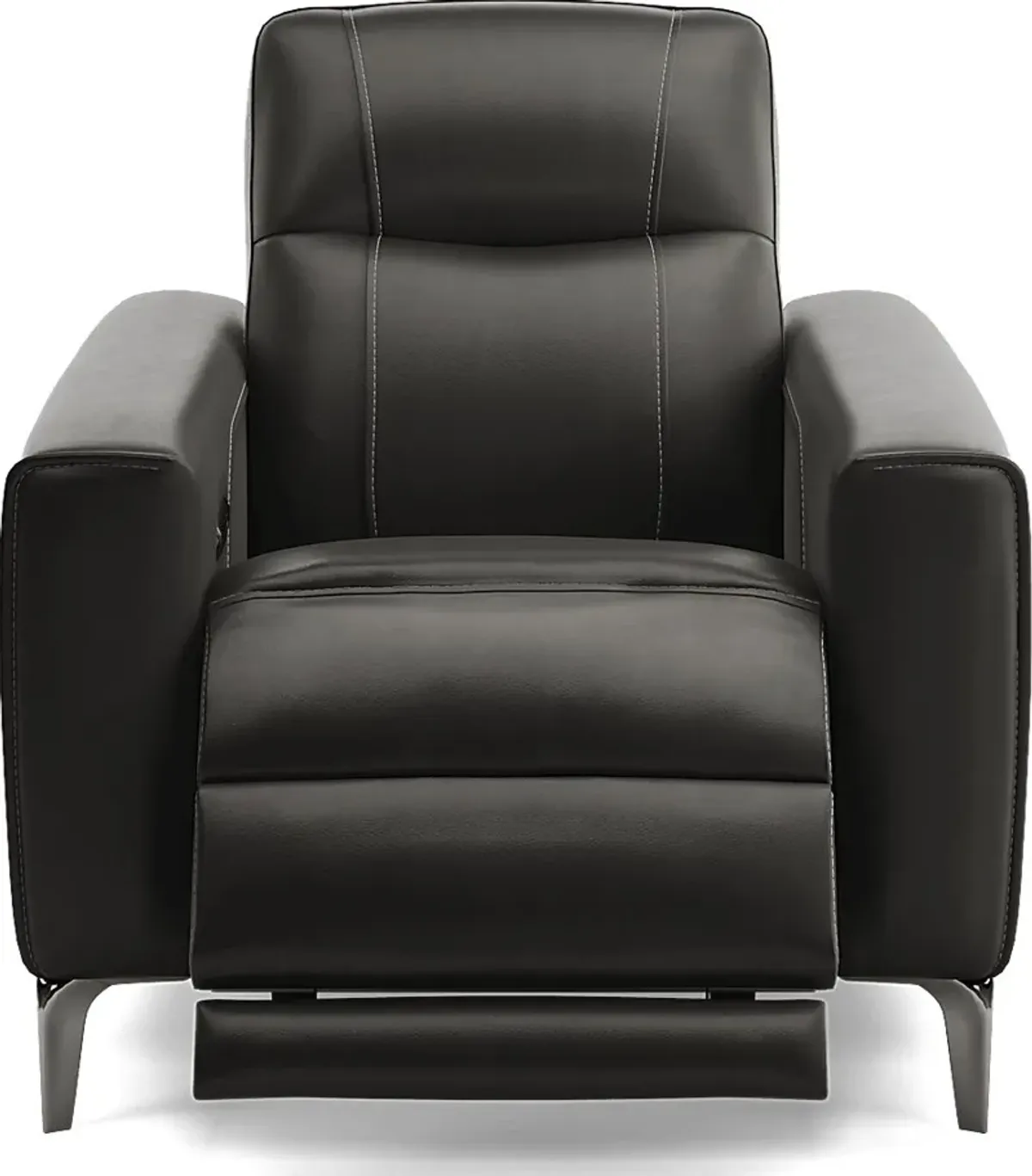 Parkside Heights Black Cherry Leather Dual Power Recliner