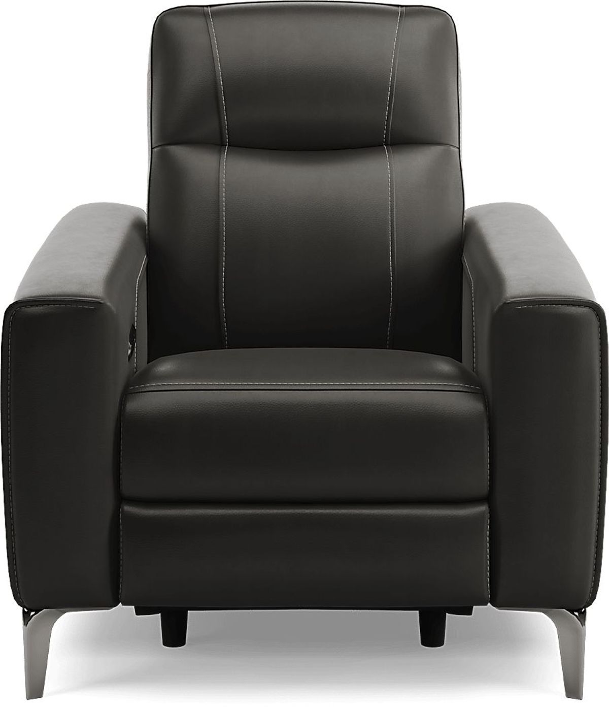 Parkside Heights Black Cherry Leather Dual Power Recliner