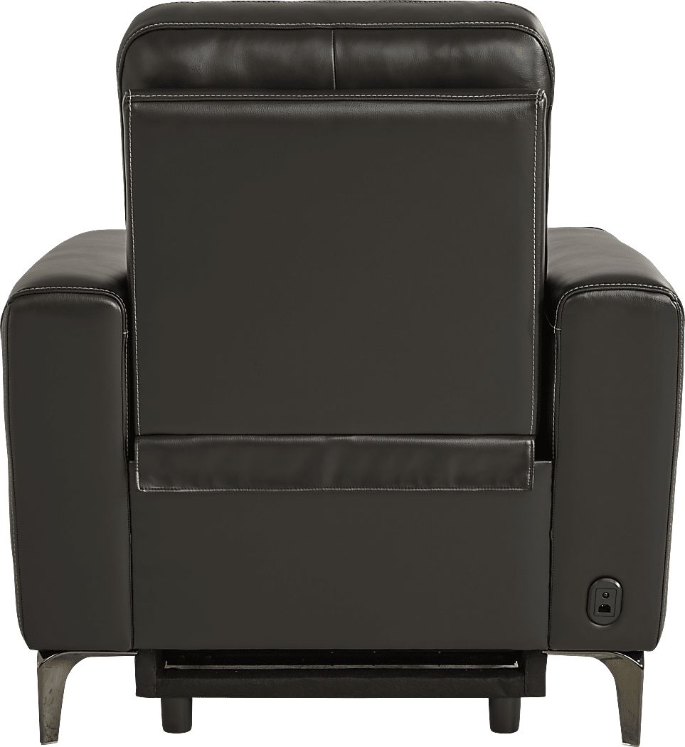 Parkside Heights Black Cherry Leather Dual Power Recliner