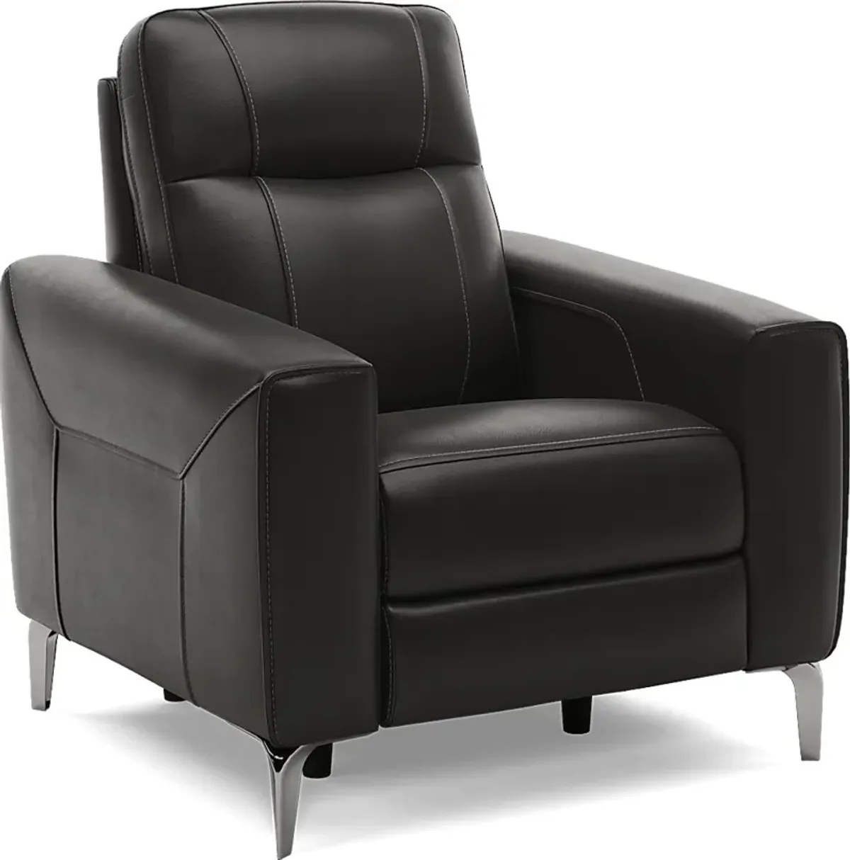 Parkside Heights Black Cherry Leather Dual Power Recliner