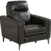 Parkside Heights Black Cherry Leather Dual Power Recliner