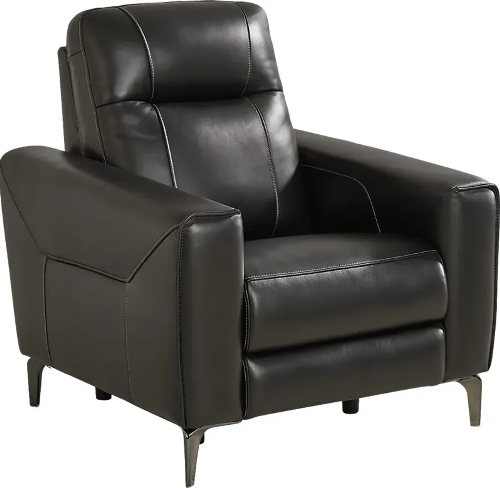 Parkside Heights Black Cherry Leather Dual Power Recliner