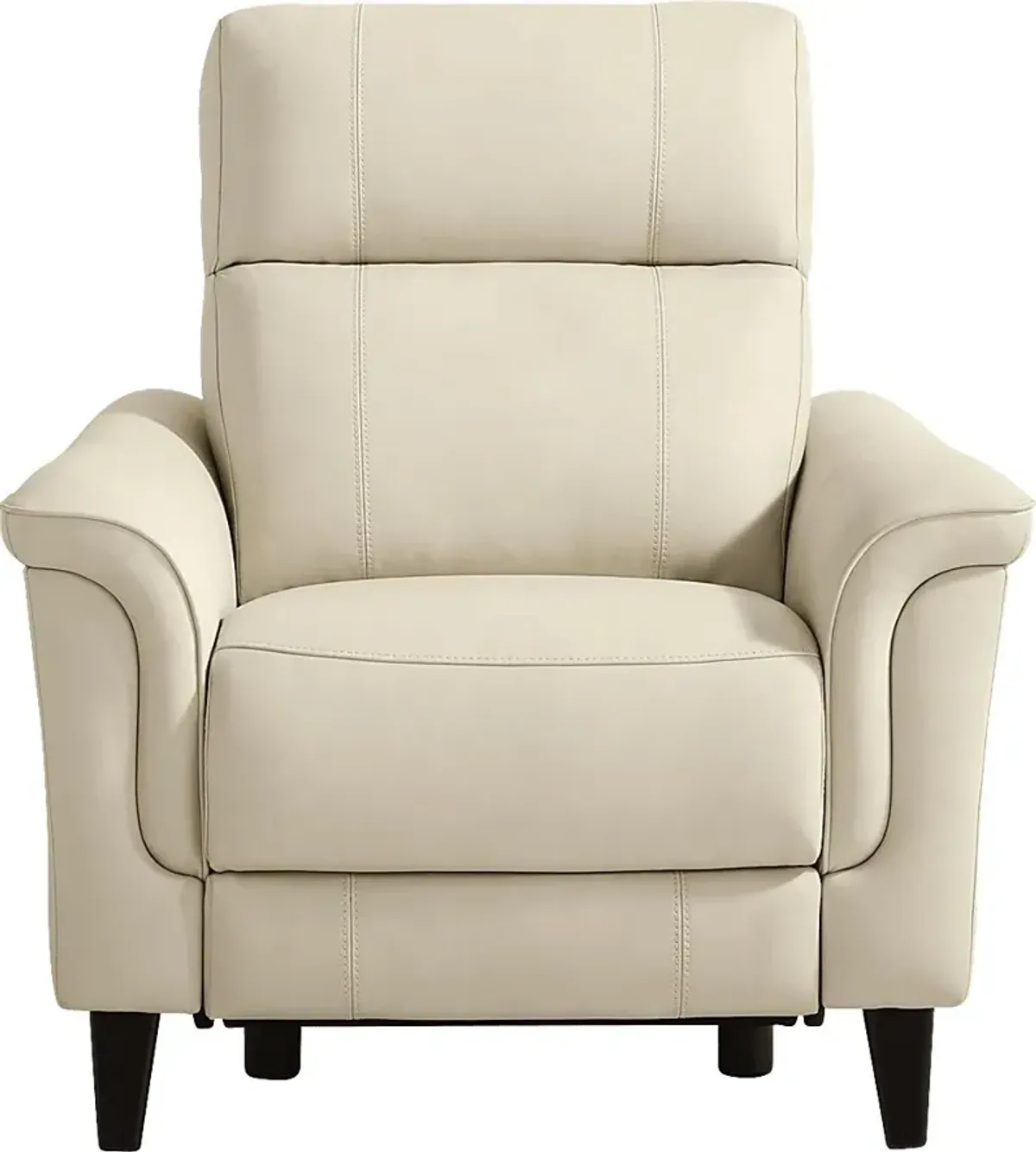 Antonella Beige Leather Dual Power Recliner