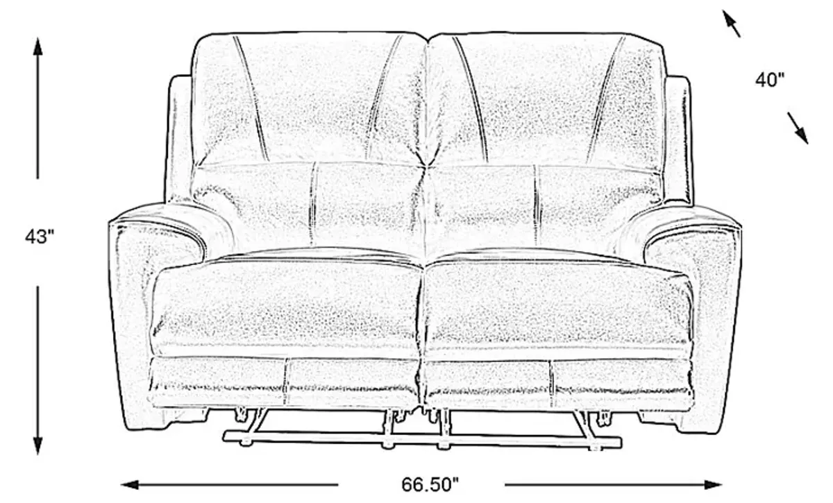 Fremont Brown Leather Reclining Loveseat