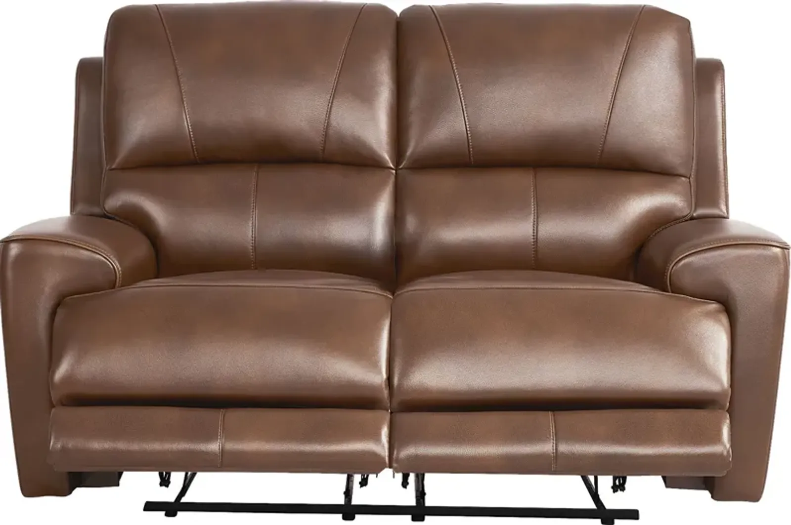 Fremont Brown Leather Reclining Loveseat