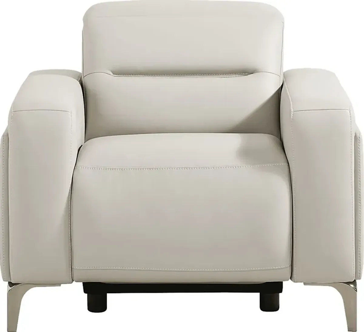 Amalfi Gray Leather Dual Power Recliner
