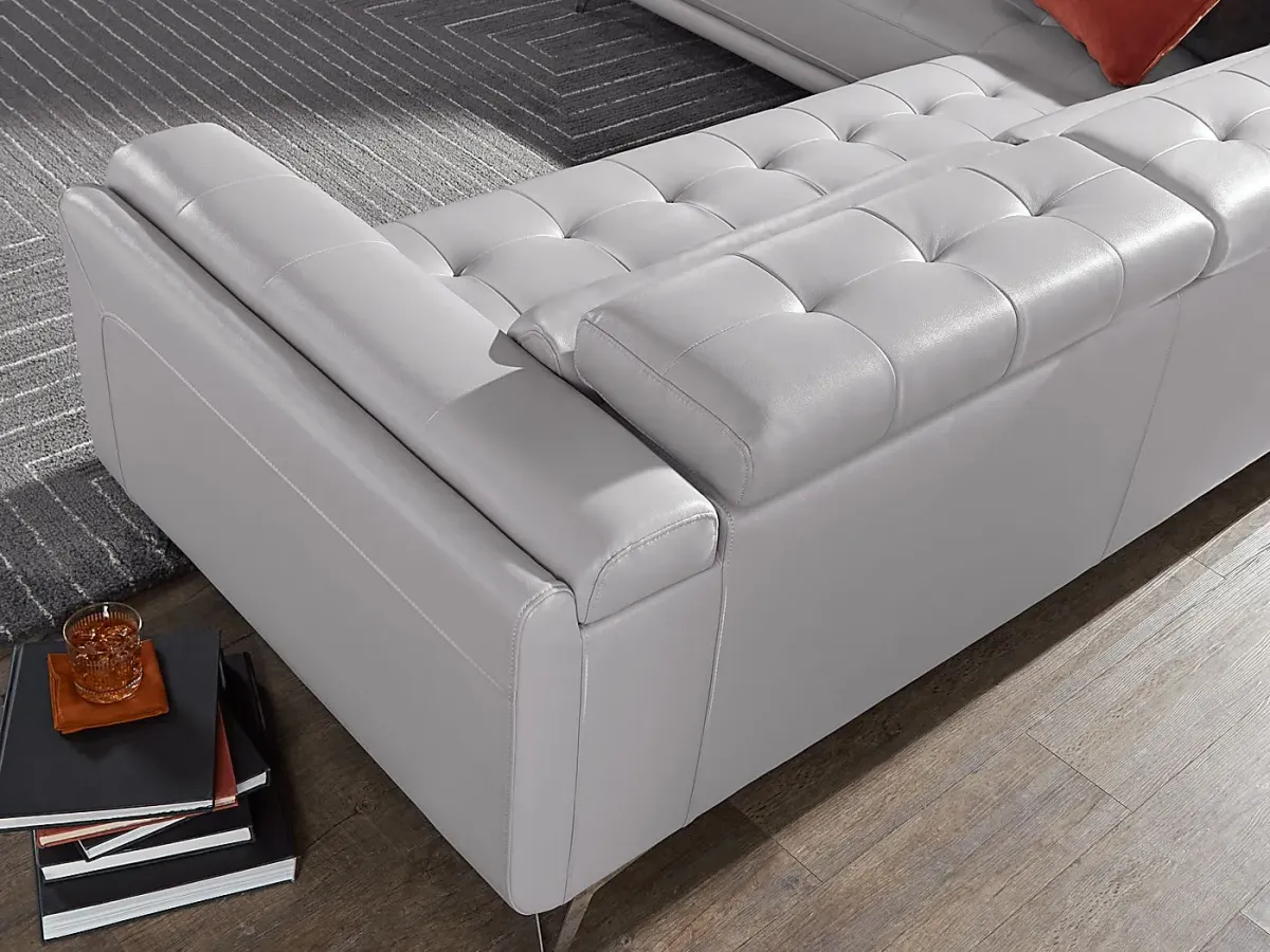 Hudson Heights Platinum 6 Pc Sectional Living Room