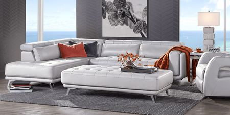 Hudson Heights Platinum 6 Pc Sectional Living Room