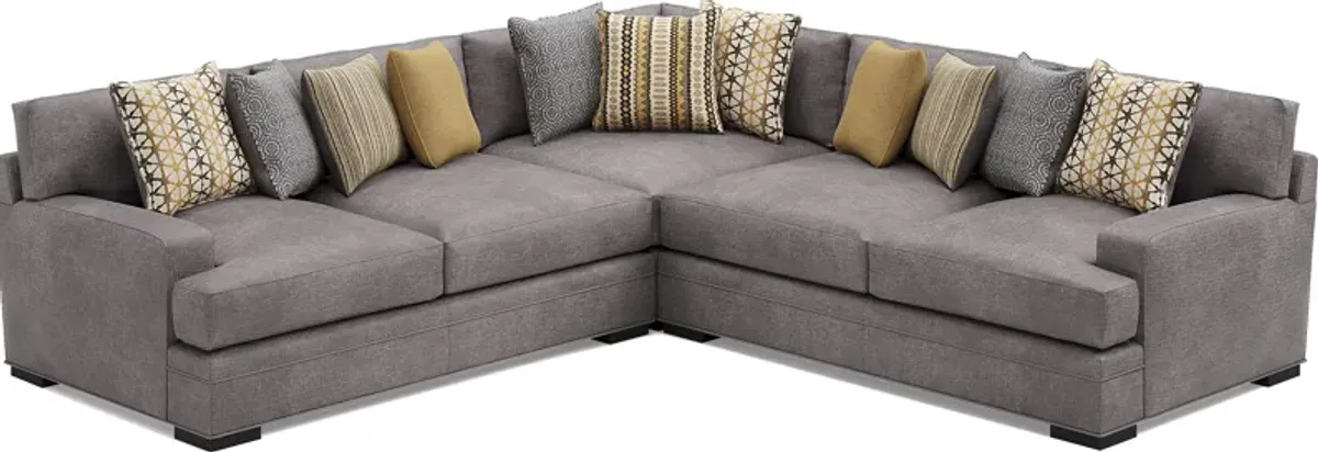 Palm Springs Silver 6 Pc Sectional Living Room