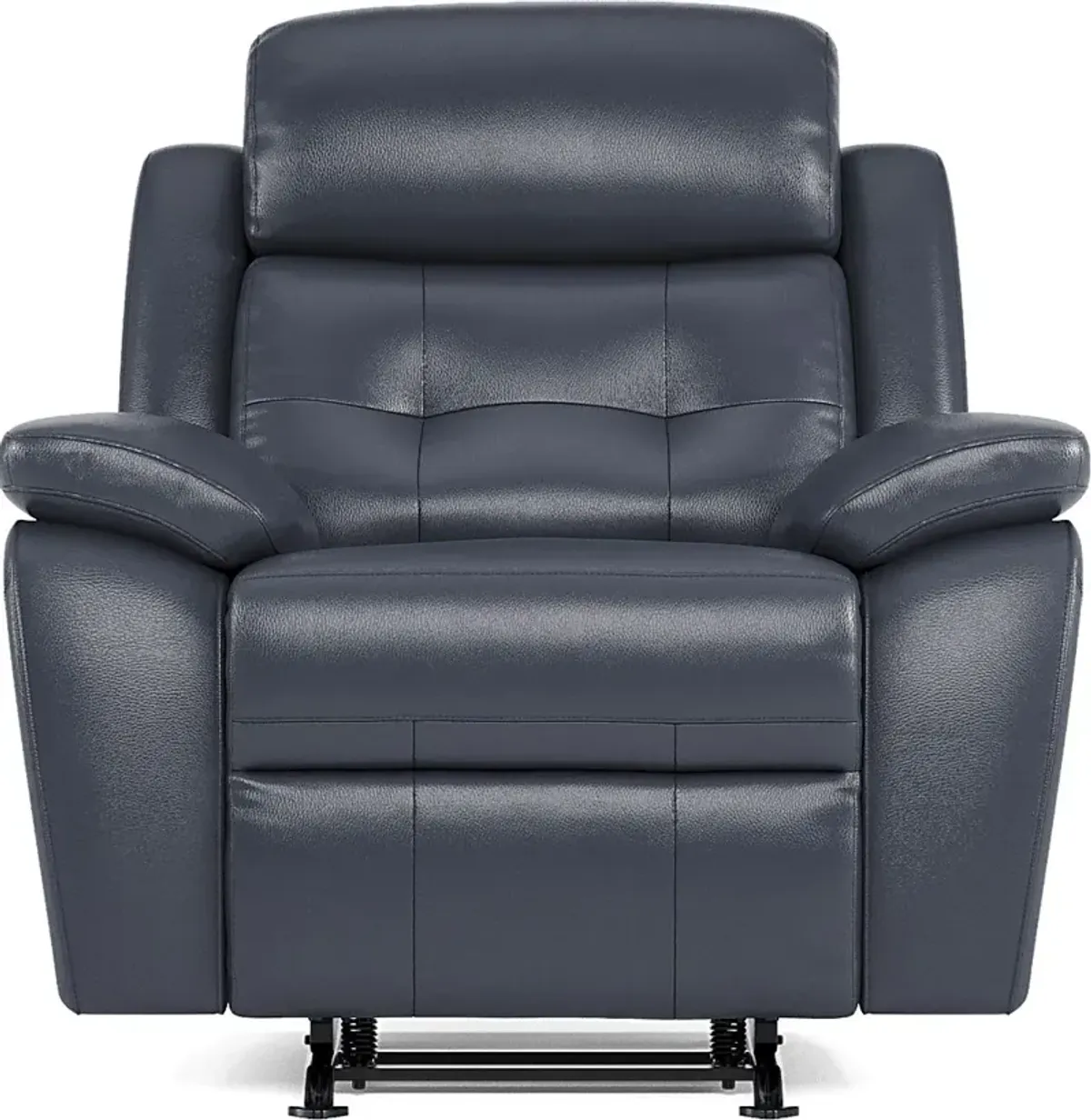 Antonin Blue Leather Rocker Recliner