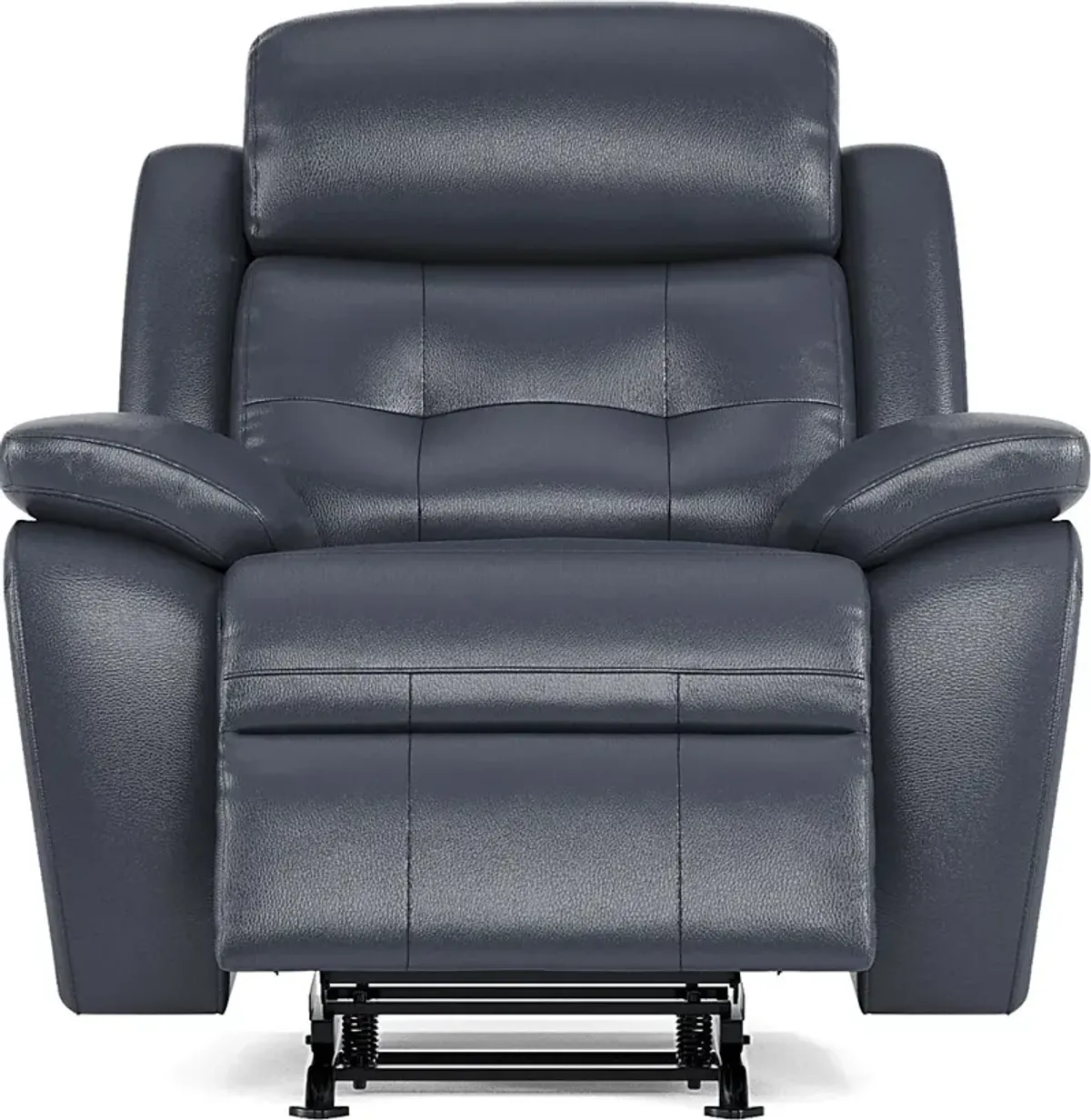 Antonin Blue Leather Rocker Recliner