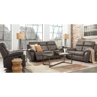 Hanton Heights Slate 7 Pc Living Room with Reclining Sofa