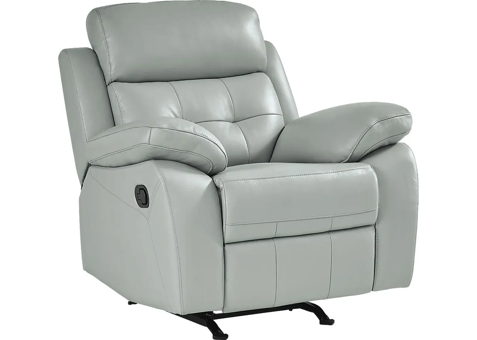 Vercelli aqua leather rocker recliner hotsell