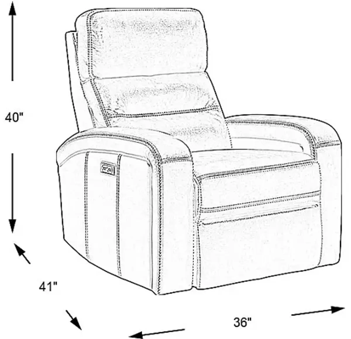 Sierra Madre Gray Leather Dual Power Recliner