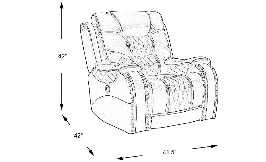 Eric Church Highway To Home Headliner Brown Leather Dual Power Recliner