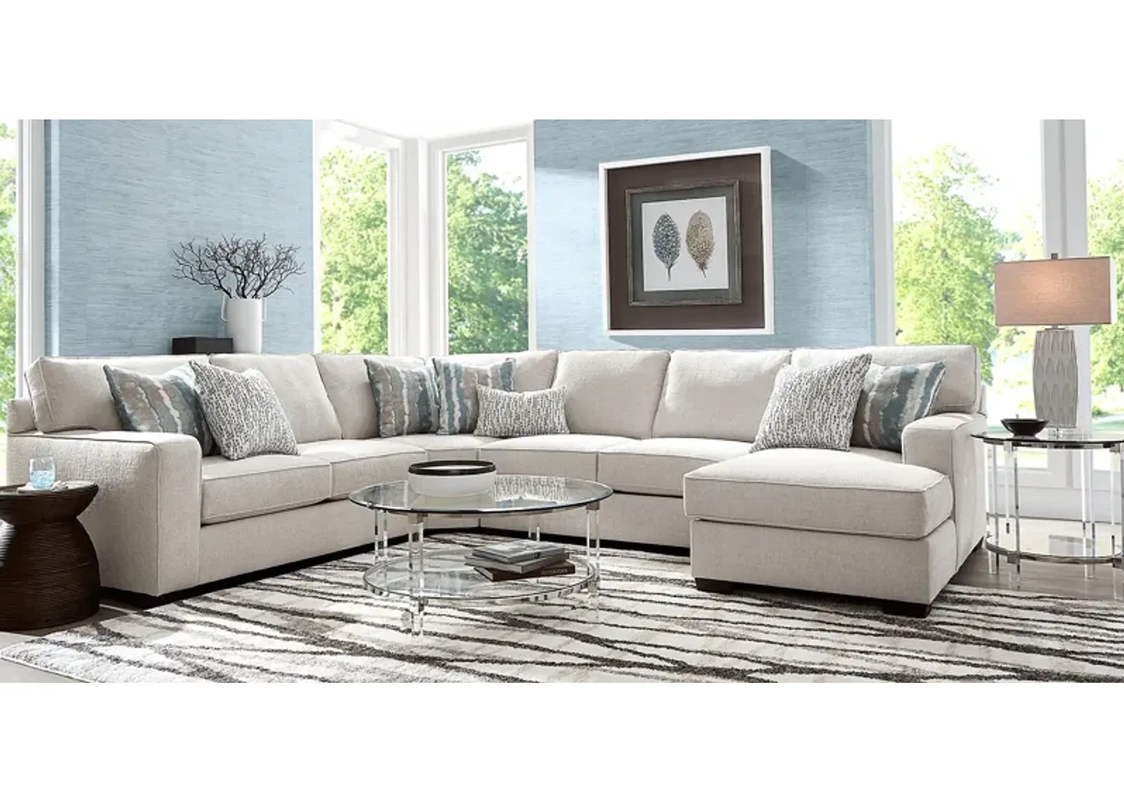 Cynthia Dove 7 Pc Sectional Living Room