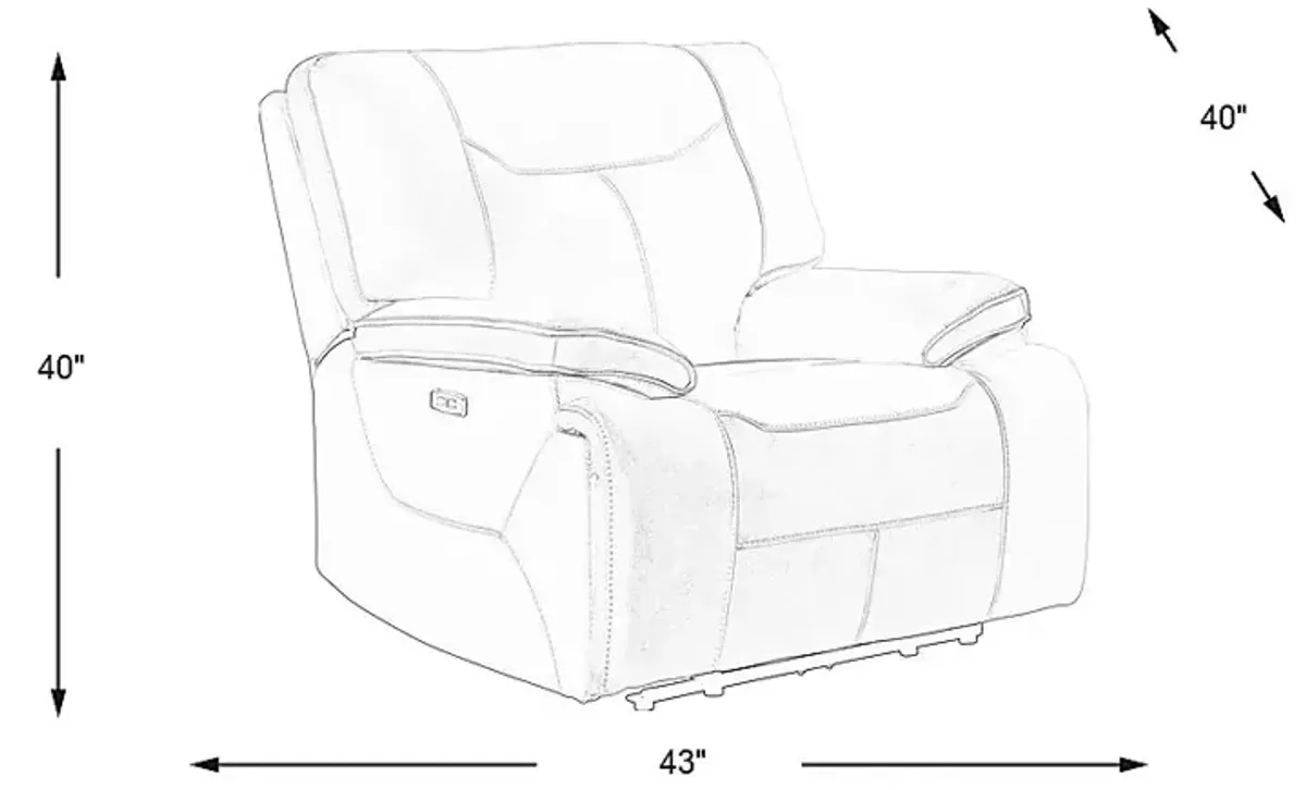 Bernsley White Dual Power Recliner