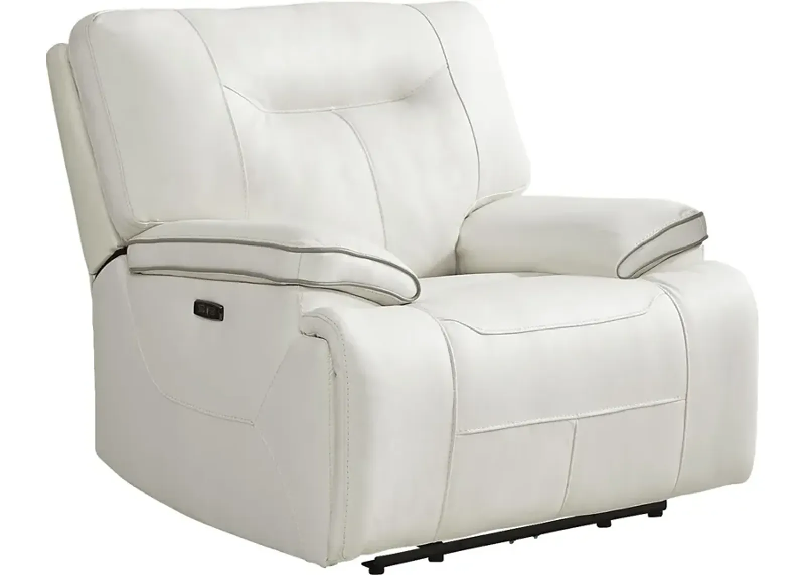 Bernsley White Dual Power Recliner