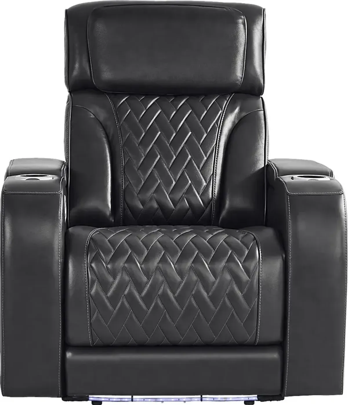 Port Royal Midnight Leather Triple Power Recliner