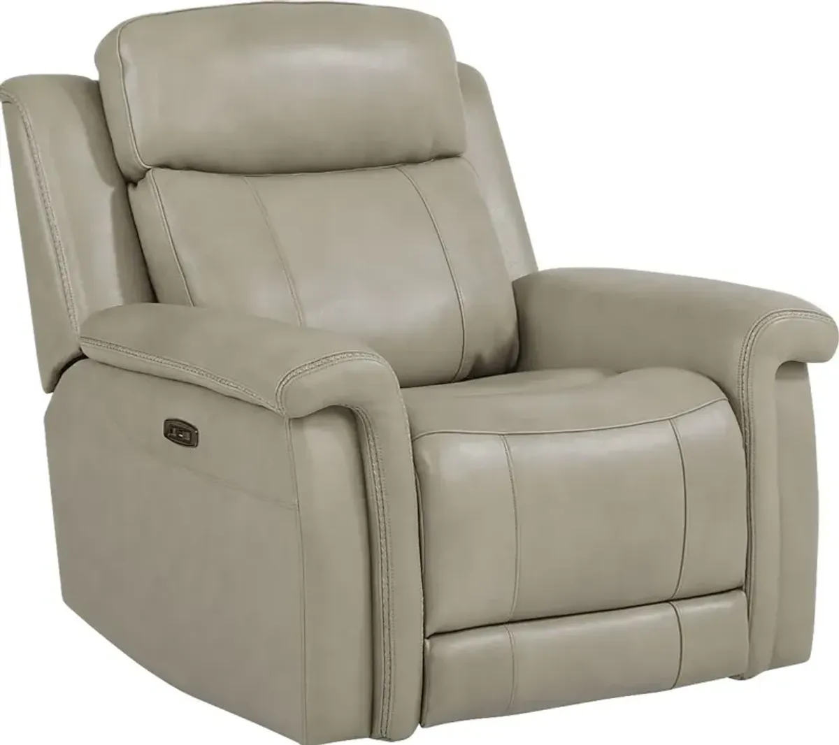 Orsini Beige Leather Dual Power Recliner