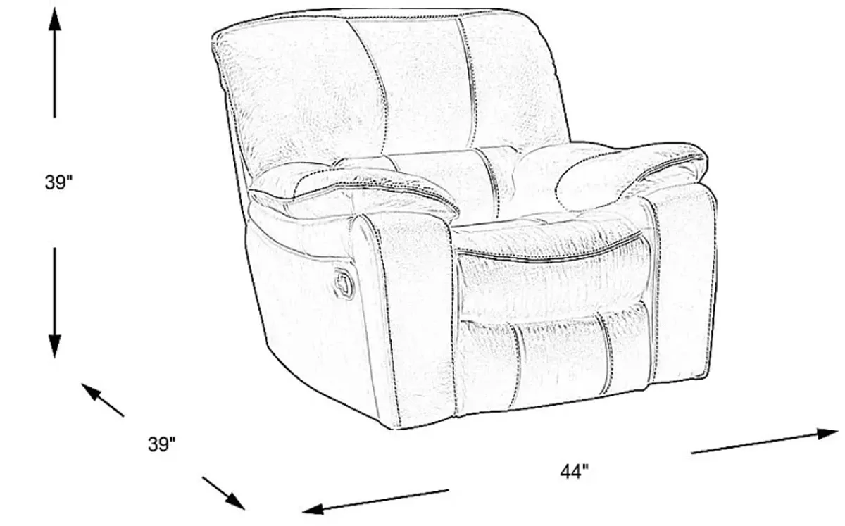 San Gabriel Brown Glider Recliner