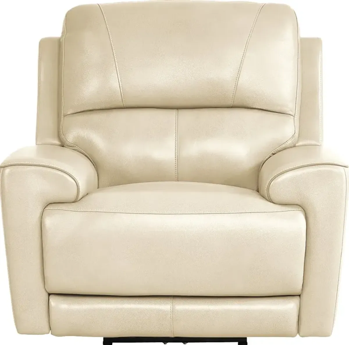 Fremont Almond Leather Dual Power Recliner