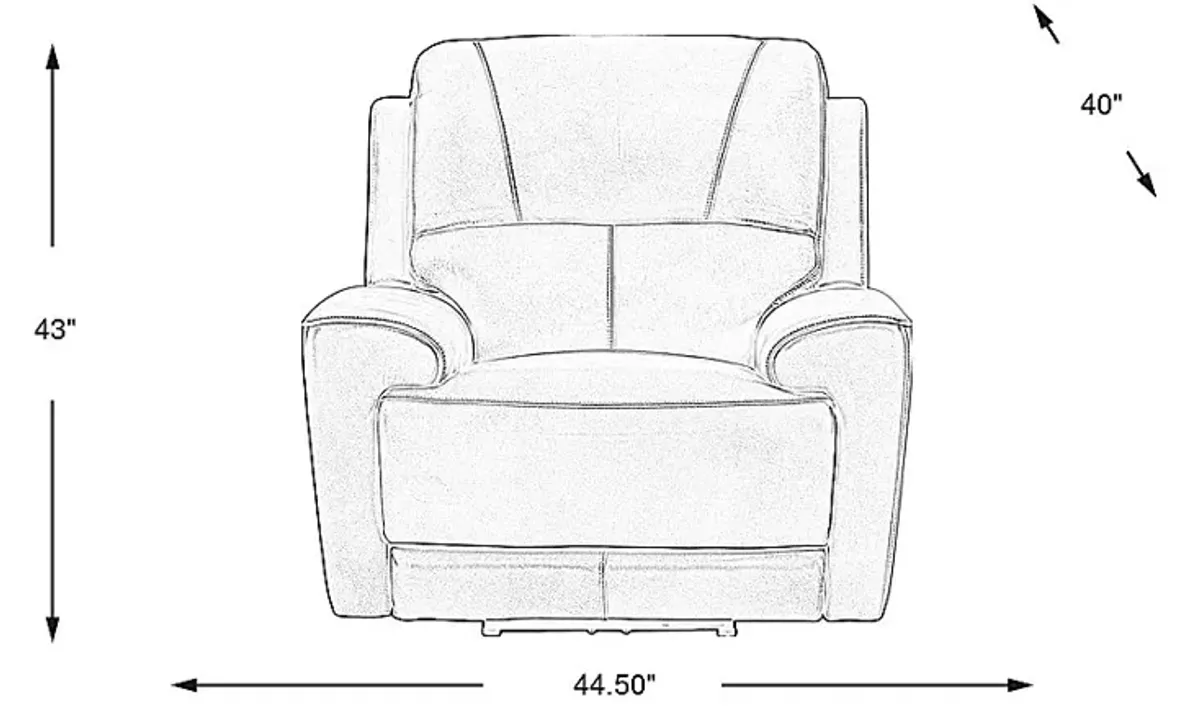 Fremont Gray Leather Dual Power Recliner