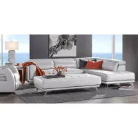 Hudson Heights Platinum 6 Pc Sectional Living Room
