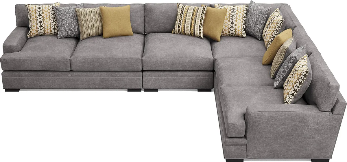 Palm Springs Silver 7 Pc Sectional Living Room