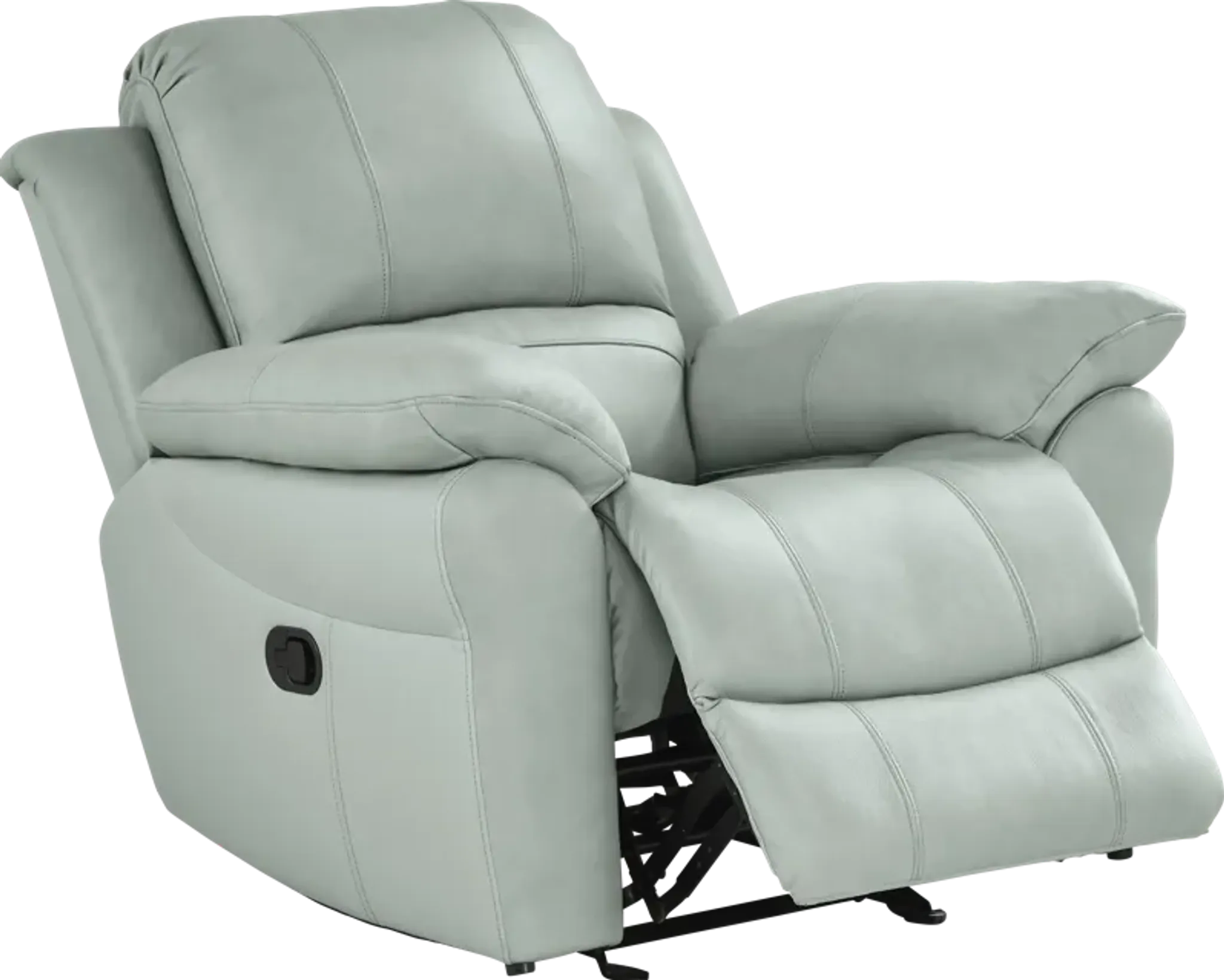 Vercelli Way Aqua Leather Rocker Recliner | Furniture.com