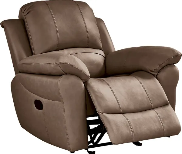 Vercelli Way Brown Leather Rocker Recliner